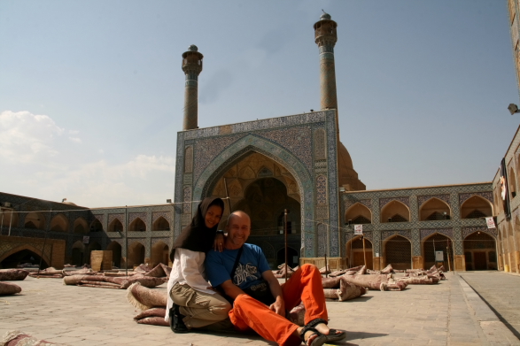 at the jameh mosque in esfahan.JPG